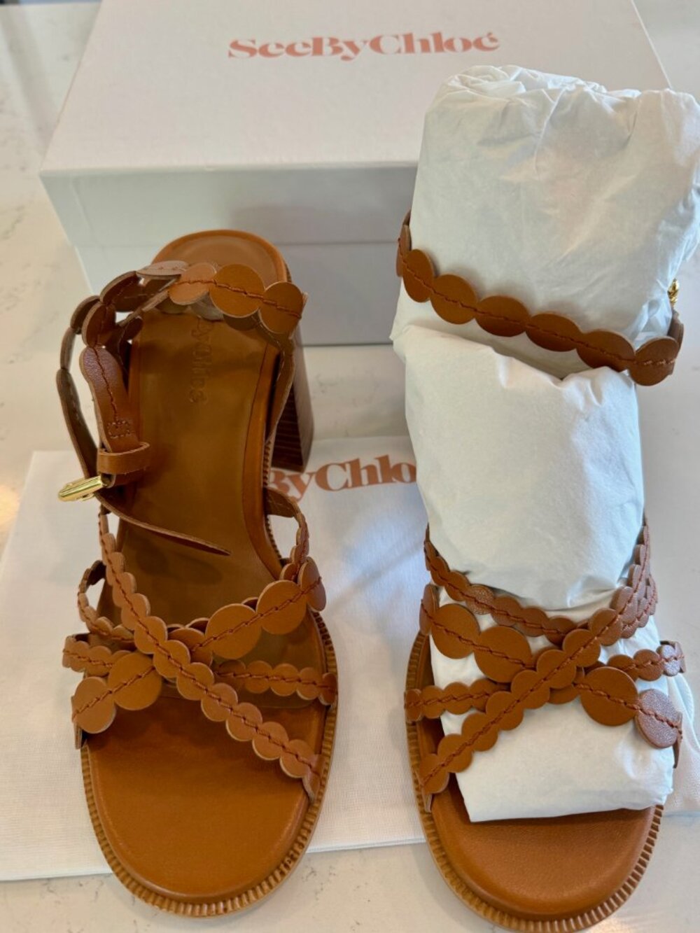 SEE BY CHLOÉ - Calf Kaddy Sandal - NEW IN BOX